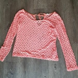 Pink sweater with holes 💓